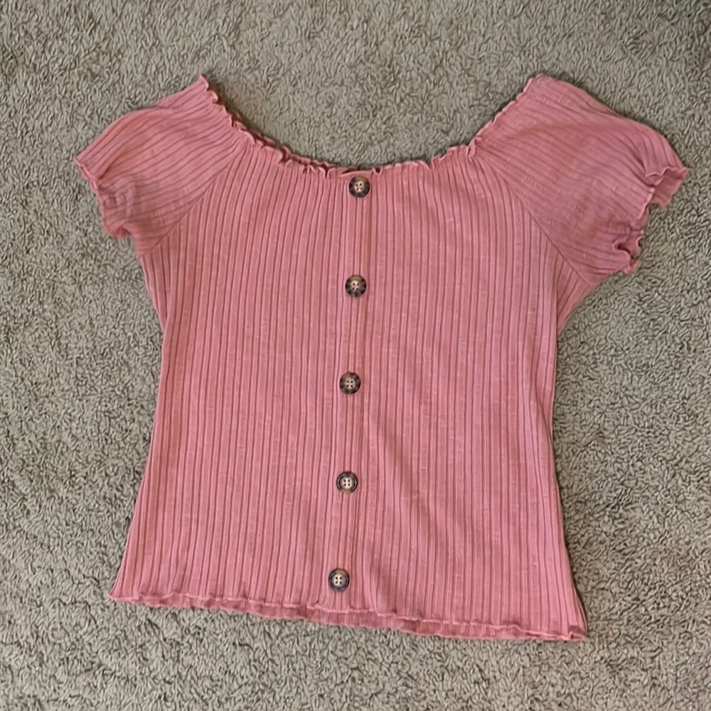 Pink button shirt - brand: Arizona Jean Co - size: large